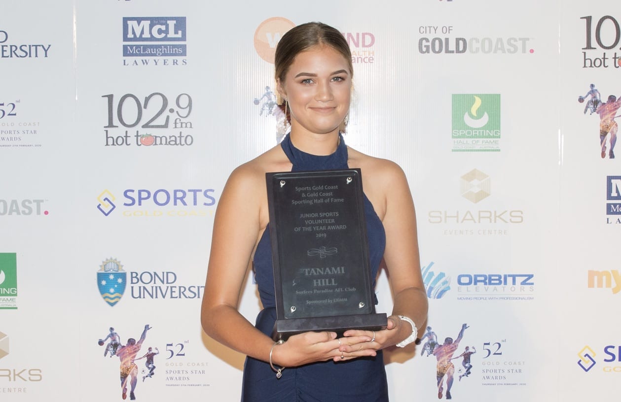 Tanami Hill Named Eximm Gold Coast Junior Sports Volunteer of the Year